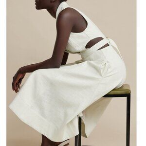 Acler *NEW* Abbots Apple Light Green Linen Wrap Dress